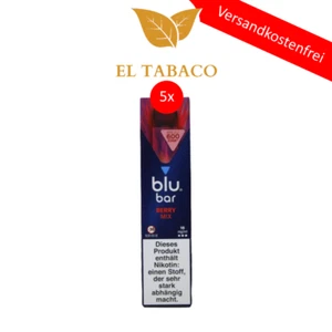 Blu Bar 5x Vape my Blu Berry Mix E Shisha Elfbar Vuse 187 Veev 18mg/ml Nikotin - Bild 1 von 1