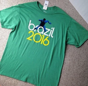 T-SHIRT BRASILIEN OLYMPISCHE SOMMERSPIELE 2016 weiche Mischung Leichtathletik Läufer Hürden HERREN XL - Bild 1 von 3
