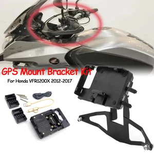 For Honda VFR1200X 12-17 Mobile Phone Holder Navigation GPS Charging Bracket Kit - Imagen 1 de 17