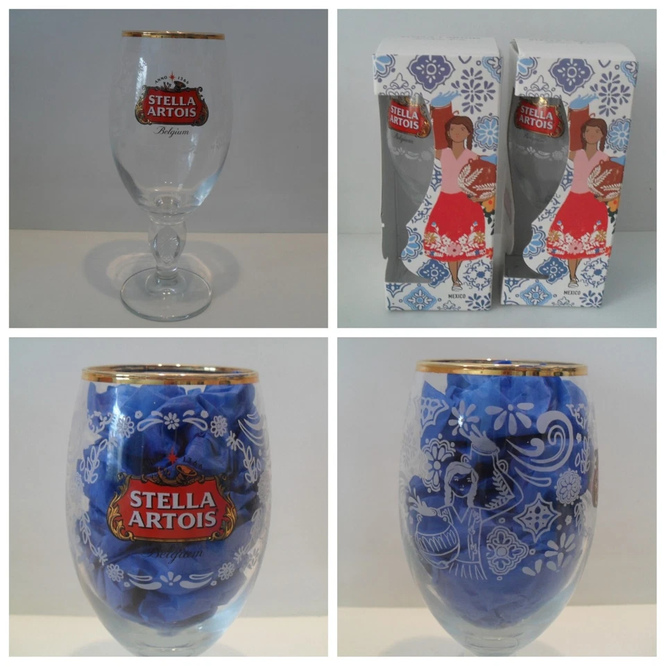 2 Stella Artois 2018 Limited Edition Mexico Chalice 33cl