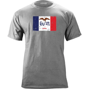 Iowa State Flag Distressed T-Shirt - Picture 1 of 2