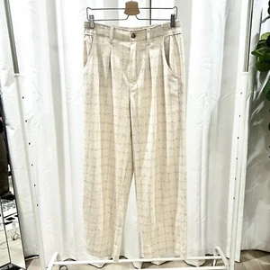 Pantaloni gamba dritta a quadretti Madewell The Untaillored con vetro finestra taglia 8 - NUOVI - Foto 1 di 11