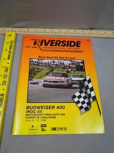 Vintage 1988 Riverside Budweiser 400 NASCAR IROC XII Souvenir Programm - Bild 1 von 3