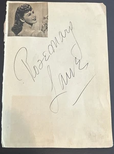 Pagina album firmata Rosemary Lane e Clyde Burke anni 40 attrice autografata - Foto 1 di 4