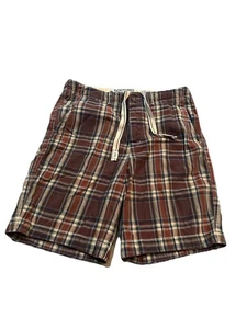 Pantalones Cortos De Colección Abercrombie and Fitch Para Hombre 32 Algodón Pesado A Cuadros Marrón Botón Mosca - Imagen 1 de 12