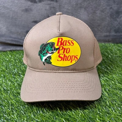 Gorra Bass Pro Shops beige camionero pesca al aire libre ajustable Snapback para hombre Foto 1 de 4