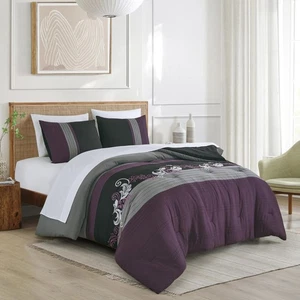 Chezmoi Collection Alana 7-Piece Bed in a Bag Comforter Set for All Season - Picture 1 of 27