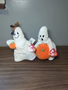Vintage 2004 Paar/2er Set TY Beanie Babys ~ Halloween Geister Ghul & Ghoulianne - Bild 1 von 8