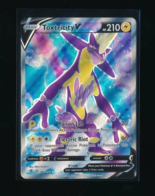 TOXTRICITY V 182/192 REBEL CLASH FULL ART ULTRA RARE 2020 POKÉMON TCG - Image 1 of 2