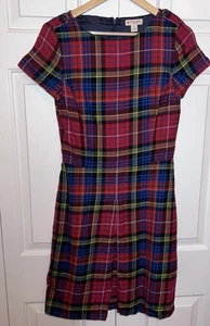 Brooks Brothers rot blau Schottenkaro Hemdkleid Gr. 6 edel gefüttert - Bild 1 von 17