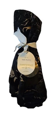 Threshold Table Runner Halloween Cotton 14 In x 72 In Witchy Gothic Roses - Image 1 of 3