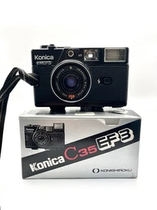Fotocamera compatta Konica C35 EF3 con obiettivo Hexanon F2.8 35mm - con scatola - non funzionante - Foto 1 di 7