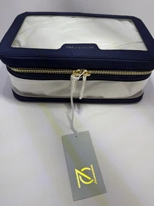 Estuche de tocador apilable grande Neely & Chloe - organizador de viaje azul marino - Imagen 1 de 7