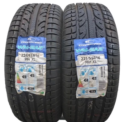 2 x COOPER 225/55 R16 99H XL WM-SA2+ Winterreifen 2018 VOLL - Bild 1 von 4