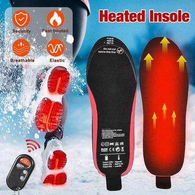 Beheizbare Einlegesohle Wiederaufladbare Thermosohle Kabelloser Fußwärmer Winter - Bild 1 von 4