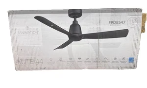 Fanimation Kute 44" Matte White Indoor Outdoor Ceiling Fan DC Motor w/ Remote - Picture 1 of 1