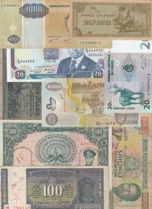 World Banknotes, Lot of 9, Mixed Collection, WBN-27 - Picture 1 of 2