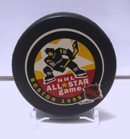 1996 NHL All Star Hockey Puck - Boston Mass - 	Ray Bourque MVP Cover