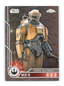 2023 TOPPS CHROME STAR WARS #18 NED-B BLACK WAVE REFRACTOR - Picture 1 of 2
