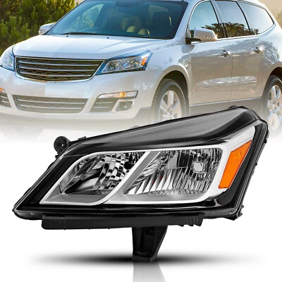 Chrome Headlights For 2013-2017 Chevy Traverse Headlamps Left Driver Side  - Image 1 of 4