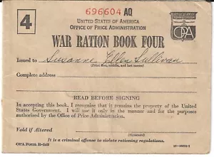 WW2 1940s Vintage War Ration Book 4 With A Lot of Various Stamps Inside - Picture 1 of 4