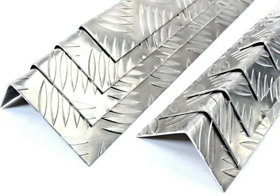 SGS METALS CHEQUER PLATE FOLDED ANGLE Corner Protector 1.5mm Bespoke Sizes made to order