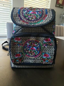 MEXICAN EMBROIDERED BACKPACK medium size - Picture 1 of 11