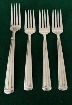 4 Pieces Pfaltzgraff Everyday LEIGHTON  Stainless 3 Salad Forks & 1 Dinner Fork - Image 1 of 3