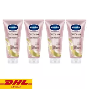 4x Vaseline Healthy Bright Gluta Hya Serum Burst Lotion Dewy Radiance Skin 300ml - Picture 1 of 4