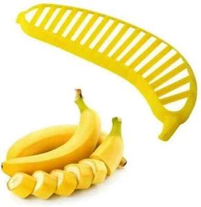Banana Cutter Plastic Fruit Slicer Split Easy Chop Chopper Kitchen Gadgets Tools - Picture 1 of 14