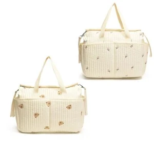 Large Capacity Korean Style Diaper Bag Embroidery Bear Stroller Accessory - Picture 1 of 12