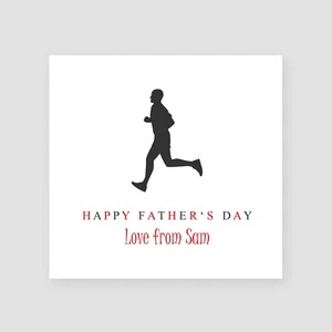 Personalised Handmade Fathers Day Card Step Father Runner Running Jogger Fitness - Picture 1 of 7