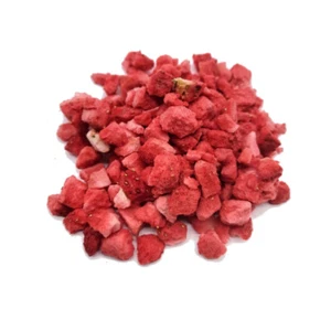1000g Bio Erdbeeren gefriergetrocknet Würfel Stücke Trockenfrüchte 100% Frucht - Bild 1 von 6