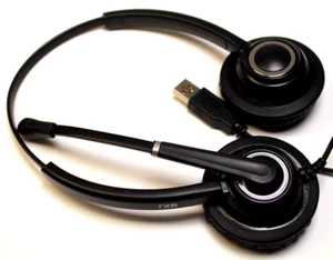 MKJ MKJPC6200 Noise Canceling USB PC Headphones Headset - Picture 1 of 1