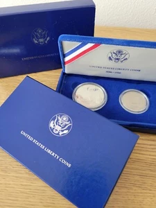 Liberty coins set of 2-Coins 1886 -1986  - Picture 1 of 3