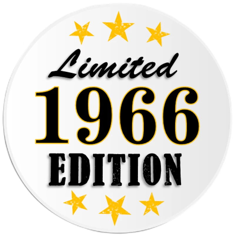 限量版 1966 - 圆贴纸贴花 3 英寸 - 生日出生年份 — 第 1/1 张图片