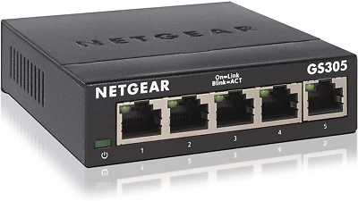 NETGEAR GS305 Switch 5 Port Gigabit Ethernet LAN Switch Netzwerk Metallgehäuse - Bild 1 von 4