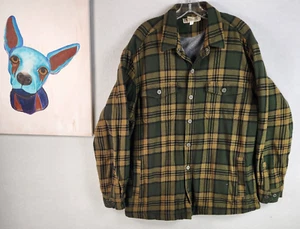 Chaqueta a Cuadros Forrada de Vellón Calce Estándar Duluth Para Hombres Verde Algodón a Cuadros Talla L - Imagen 1 de 10