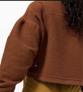 Lululemon Peaceful Moments Pullover Ancient Copper XS/S Turtleneck Crop Ribbed - Picture 1 of 6