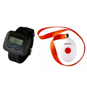 Sistema de llamada de enfermería inalámbrico SINGCALL 1 receptor de reloj, 1 campana, 1 potenciador de señal - Imagen 1 de 2