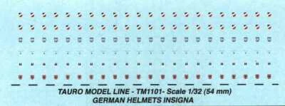 TAURO MODEL TM1101 INSEGNE PER ELMETTI TEDESCHI WWII SCALA 1:32 - Immagine 1 di 2