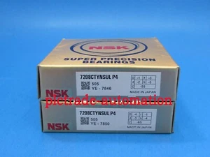 NSK 7208CTYNSULP4 Abec-7 Super Precision Spindle Bearings. Matched Set of Two - Picture 1 of 3