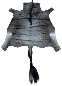GENUINE BLUE WILDEBEEST SKIN HIDE - NEW - Optional Felt Backing #A1 - Picture 1 of 4