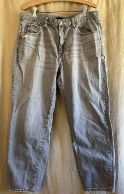 Uniqlo Sz32 Gray Relaxed Tapered Middle Rise Kaihara Jeans - Image 1 of 4