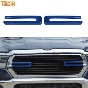 Front Center Grille Grill Insert Strip Trim Bezels For Dodge Ram 1500 2019+ Blue - Picture 1 of 11