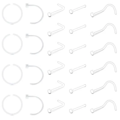 Joyería Piercing Zolure - Tachuelas Nariz Transparente, Anillos, Tabique, Labio, Cartílago, Para... Foto 1 de 4