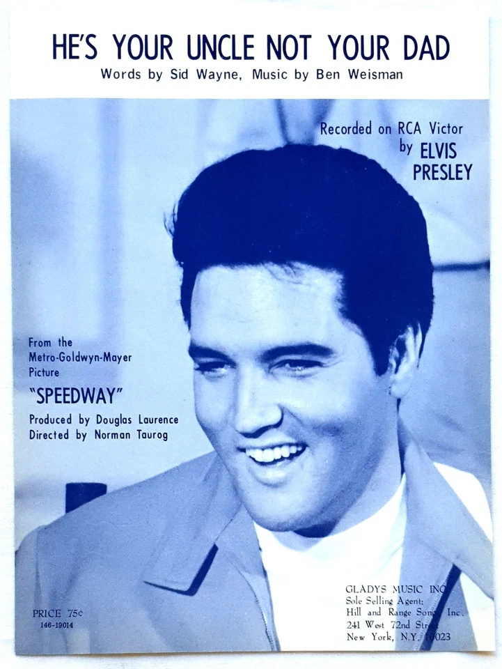 Elvis Presley-Your Time Hasn't Come Yet Baby (Fr. Speedway) 1968 USA Sheet Music - Image 1 of 1