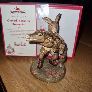 Rare Royal Doulton Bunnykins DB513 Crocodile Hunter 443/1000 mint boxed/ cert. - Picture 1 of 14