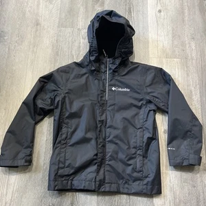 Columbia Glennaker Jacket Boys XXS Black Omni Shield Water Protect - Picture 1 of 11