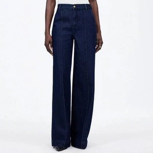 NWT NEW with Tag MADEWELL Womens Super-Wide Leg Trouser Denim Blue Jeans Size 25 - Picture 1 of 9